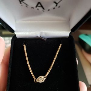 10K Rose Gold and Diamond Accent Bracelet